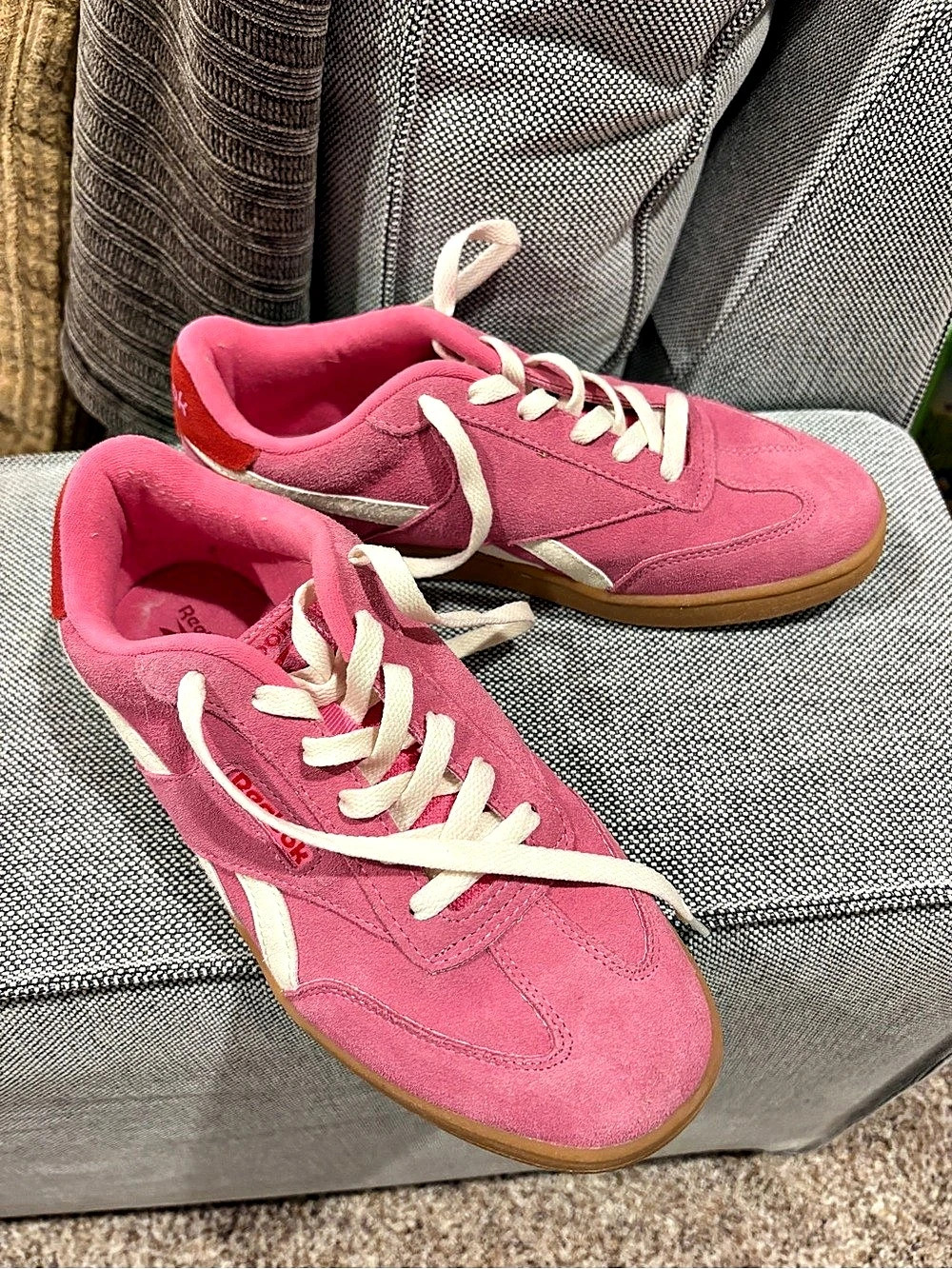Reebok Pink & White Sneakers